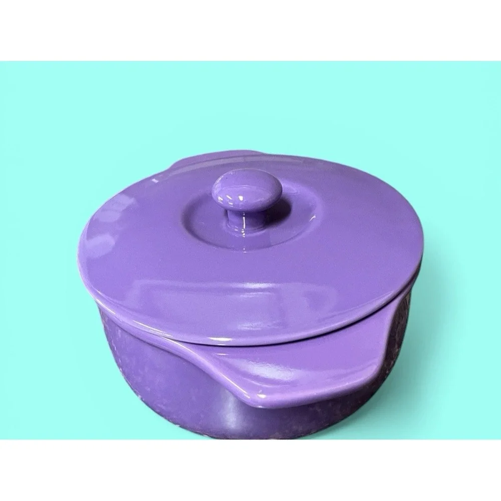 Chantal Purple‎ Lavender Covered Casserole Dish Bowl 1 3/4 Quart Kitchen Spring